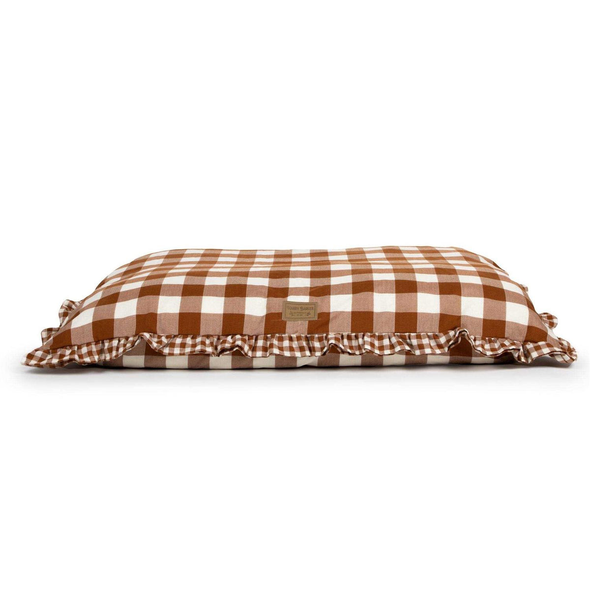 Brown Gingham Print Envelope Dog Bed F776664