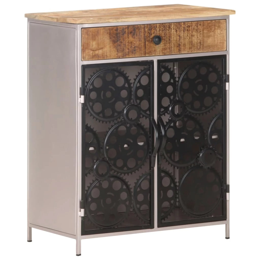 Rough Mango Wood & Iron Sideboard Z57593