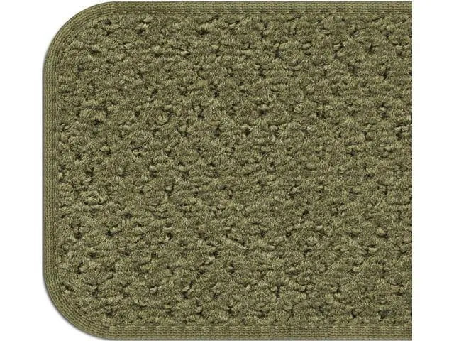 Set of 12 Olive Green Carpet Stair Treads Q1148