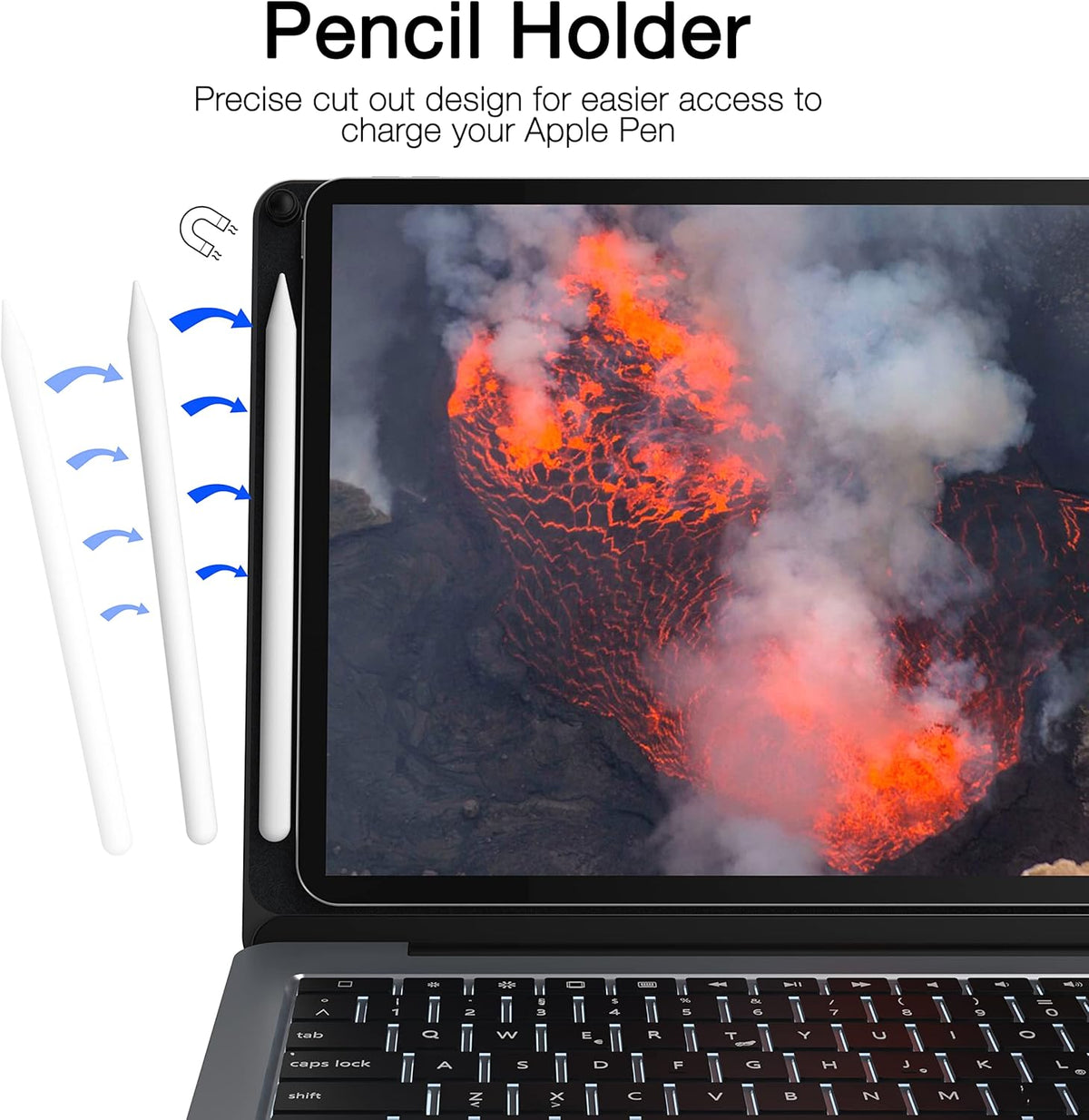 Magnetic Backlit Keyboard Case with Touchpad U519511