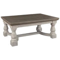 Rectangular Wooden Cocktail Table with Trestle Base U732
