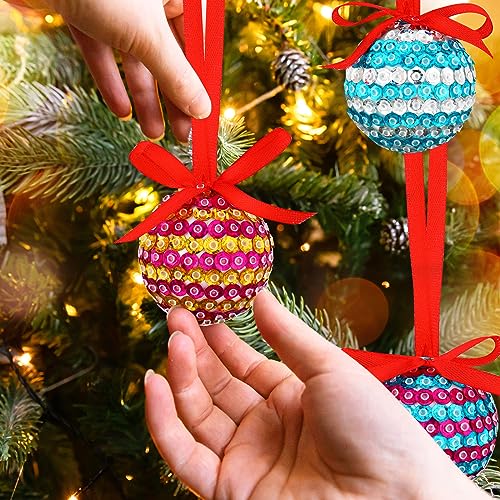 20 Sets Christmas Crafts Sequin Ornaments Kit Q328131