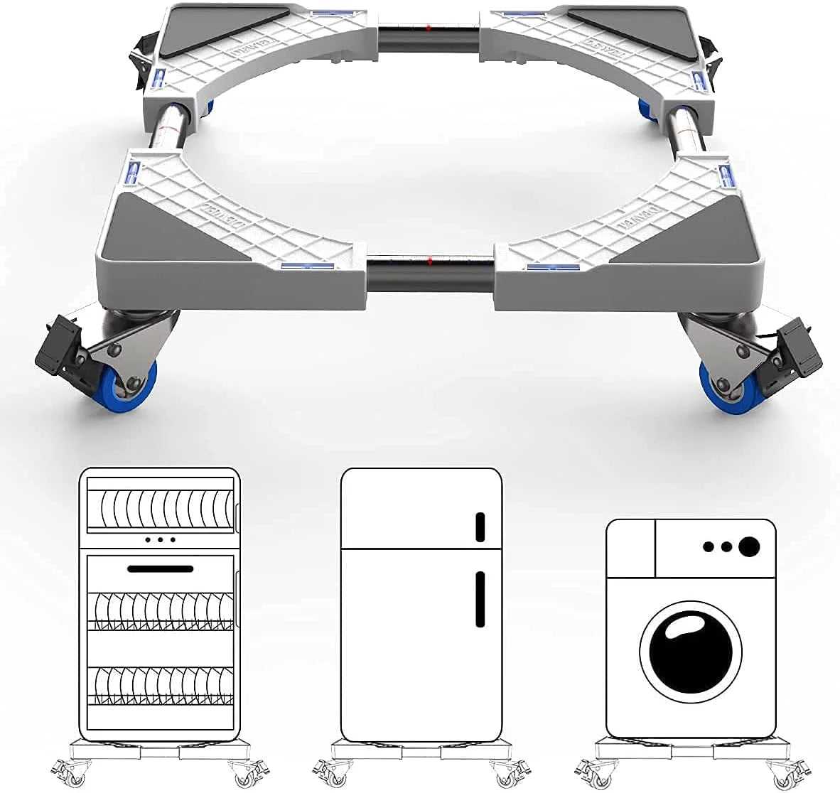 Adjustable Mini Fridge Stand 4 Heavy Duty Feet M70389