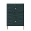 5-Drawer Green Wood Dresser T140031