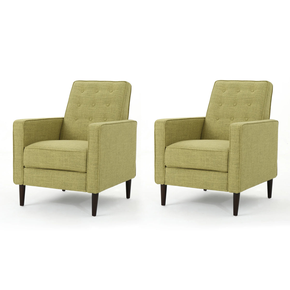 Muted Green Fabric Recliner Set of 2 T332401