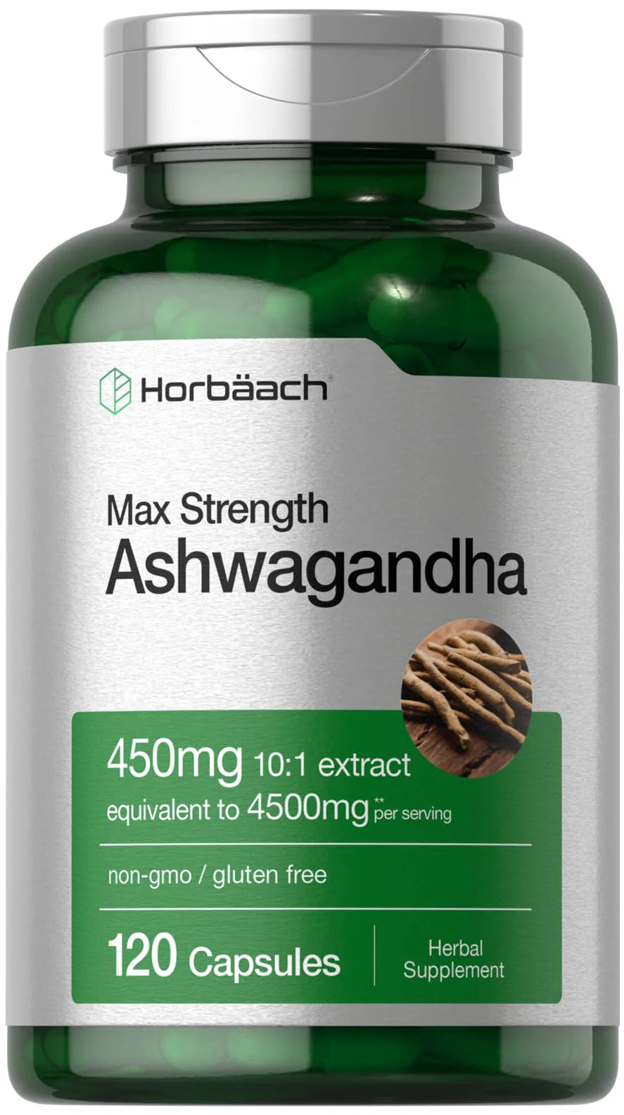 Ashwagandha Capsules 120 Count Gluten Free C771