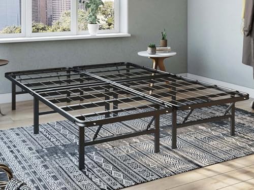 Folding Metal Bed Frame, 14 Inch Full H2759