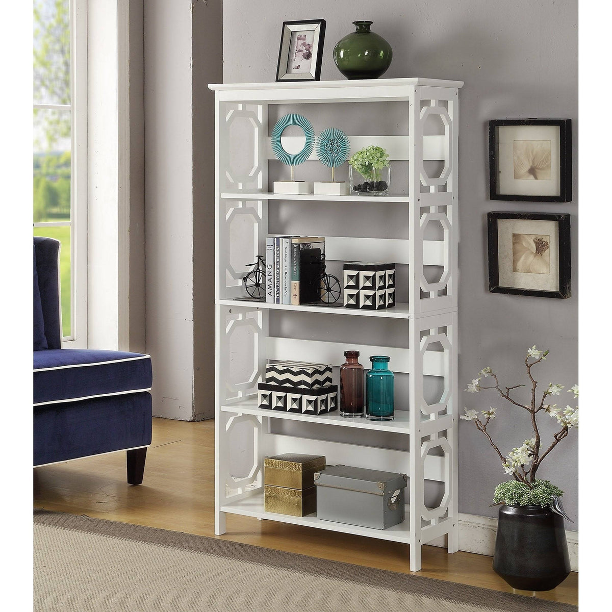 5-Tier Grey Bookcase P124944