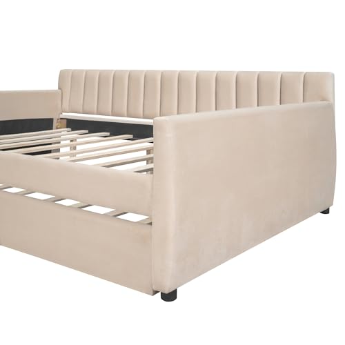 Twin Size Upholstered Daybed with Trundle W494