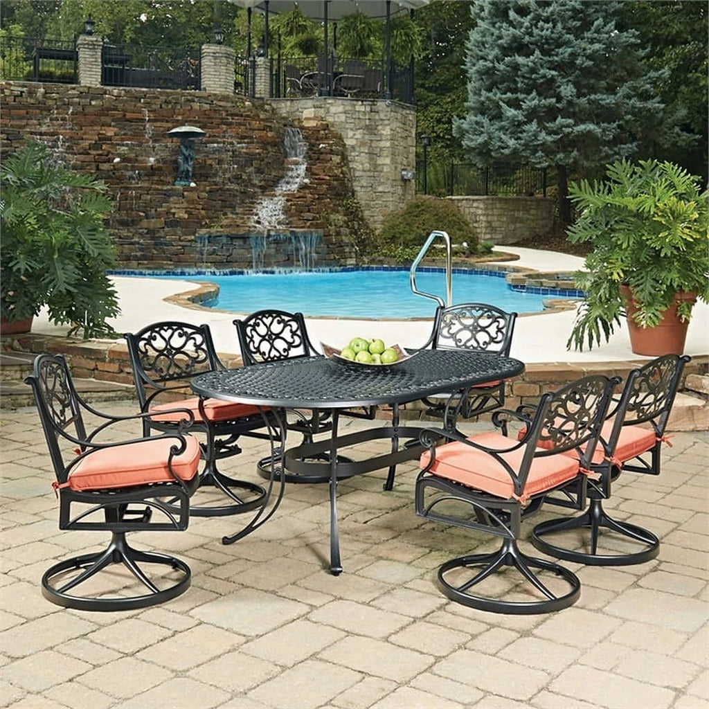 Gray Aluminum Outdoor Dining Table X78186