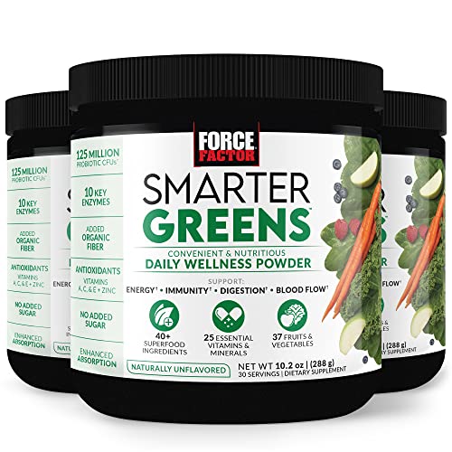 Unflavored Greens Superfood Powder with Probiotics 3-Pack Y133