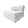 White Folding Sleeper Chair Foam Bed D480011