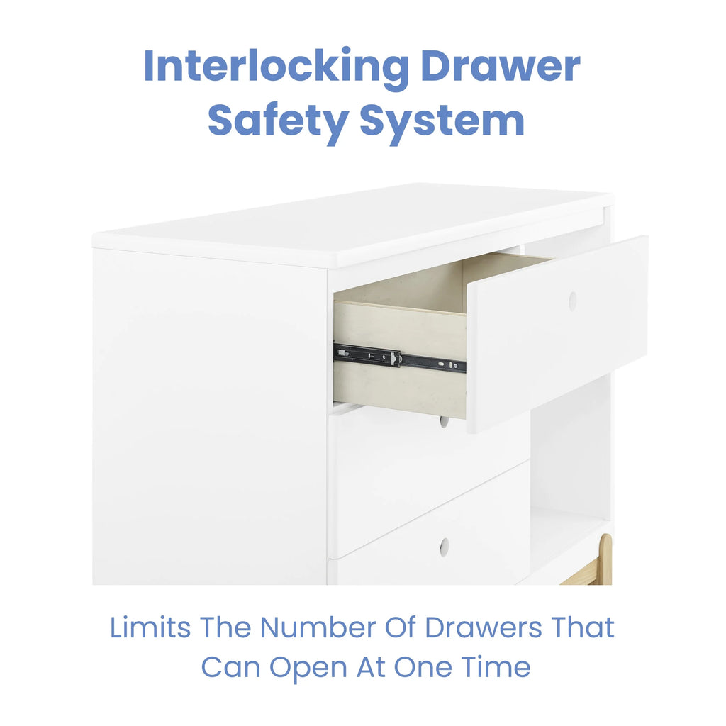3 Drawer Dresser with Cubbies D740250
