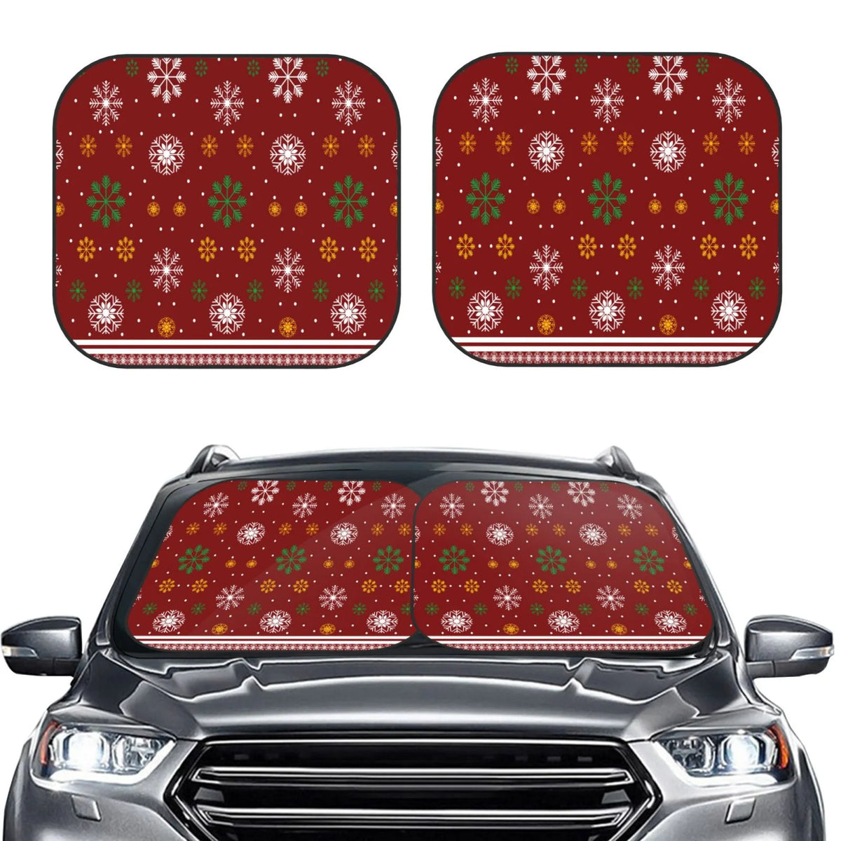 Merry Christmas 2 Pack Foldable Car Windshield Sun Shade G96505