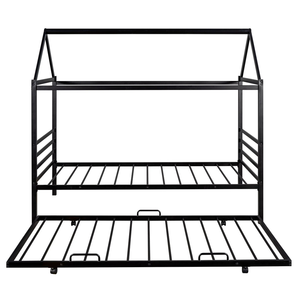Twin Metal Platform Bed with Trundle J3545