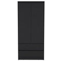Black 32 in. Two Drawer Combo Dresser G957
