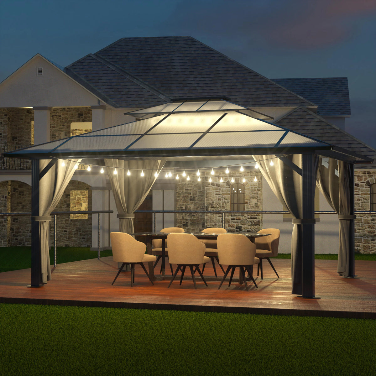 12'x10' Hardtop Aluminum Gazebo A944154