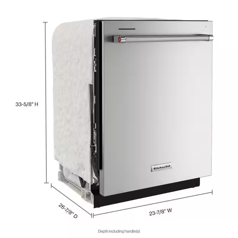 Stainless Steel Built-In Tall Tub Dishwasher with Stainless Tub, 39 DBA U87260