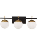 Black and Gold 3-Light Bath Light C514