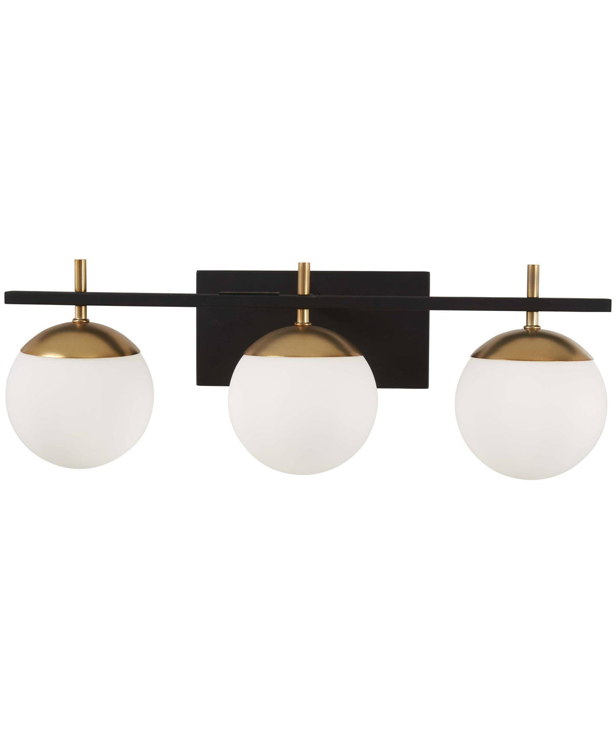 Black and Gold 3-Light Bath Light C514