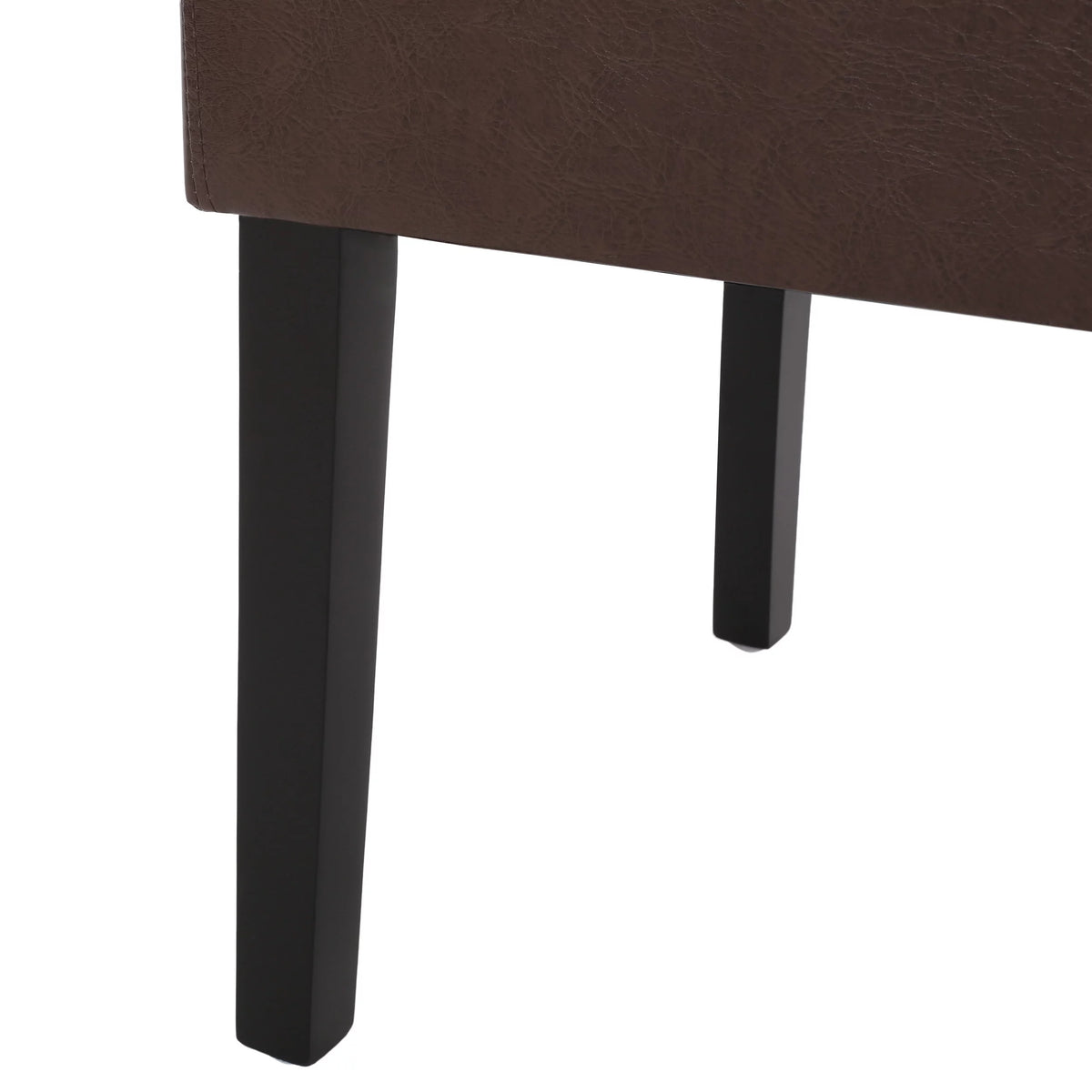 Faux Leather Dining Chairs Set of 4 Dark Brown I497356