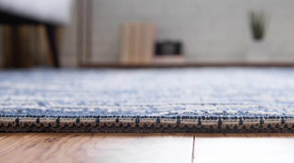 Navy Blue 5' x 8' Flatweave Rug J4264
