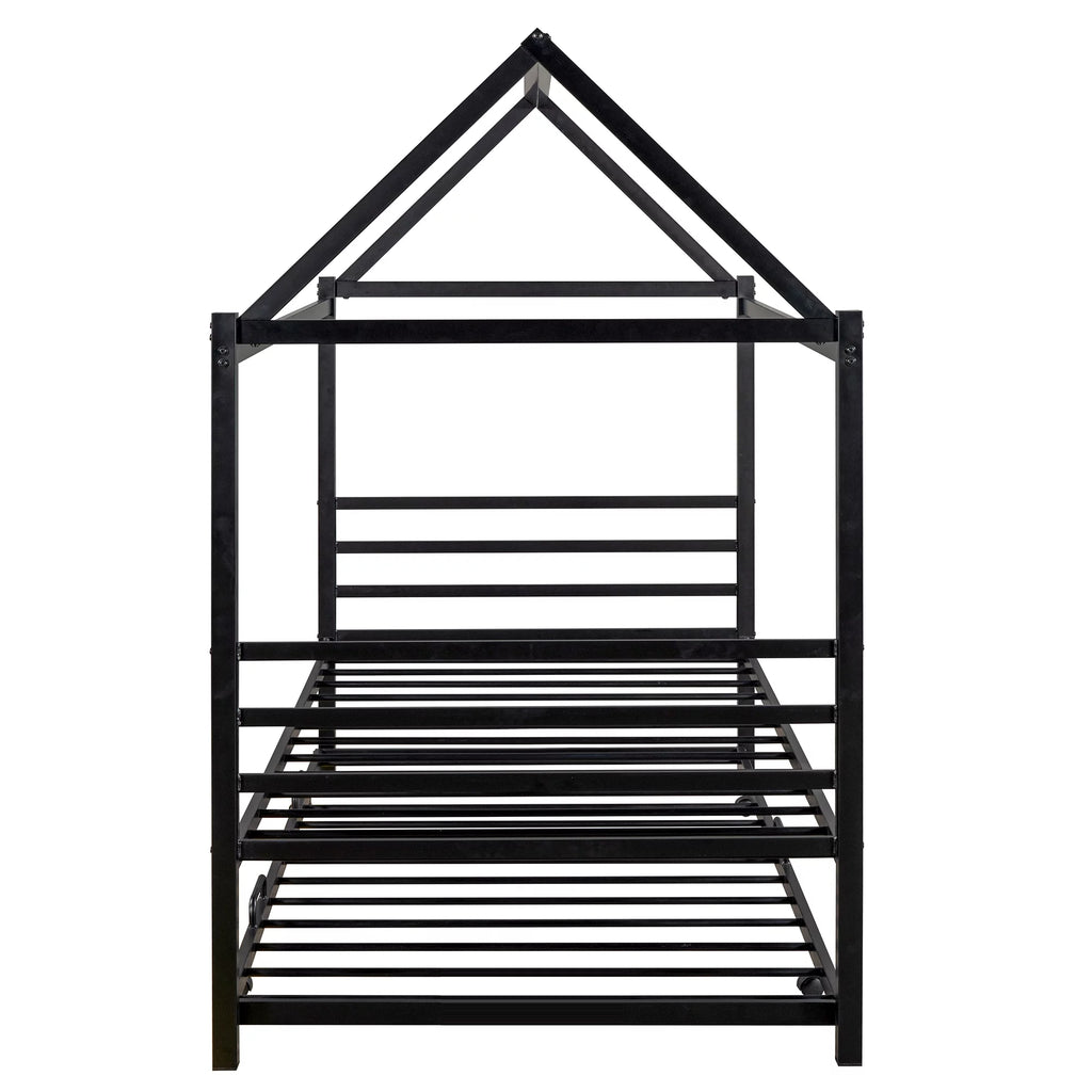 Twin Metal Platform Bed with Trundle J3545