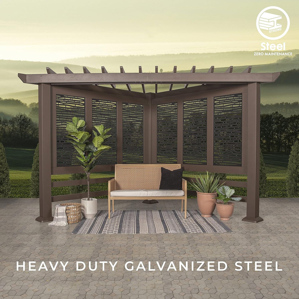 Steel Cabana Pergola W450