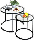 Tempered Glass Round End Table Z1002