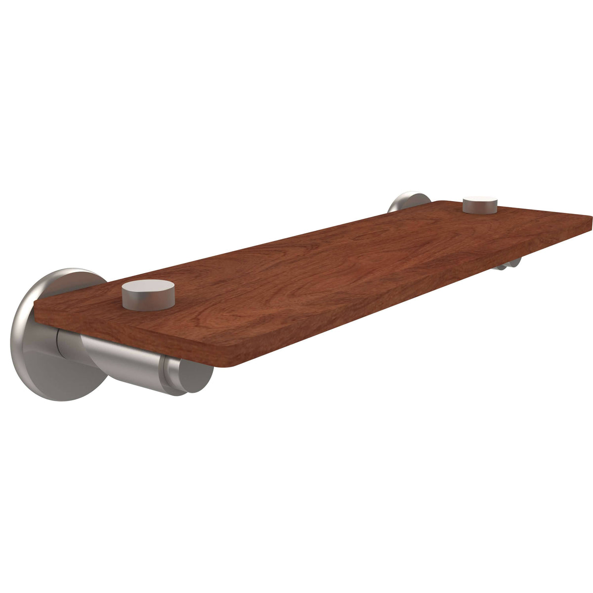 16 inch Solid IPE Ironwood Shelf Satin Nickel I144289