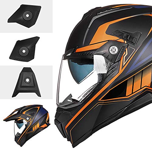 Dual Sport Full Face Motorcycle Helmet with Sun Visor X296