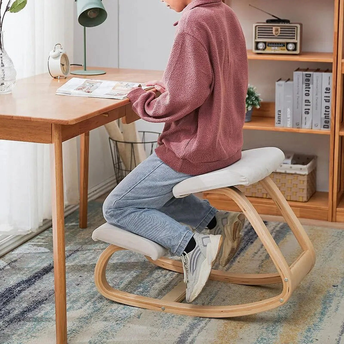 Ergonomic Kneeling Chair Stool with Thick Cushion Y858864