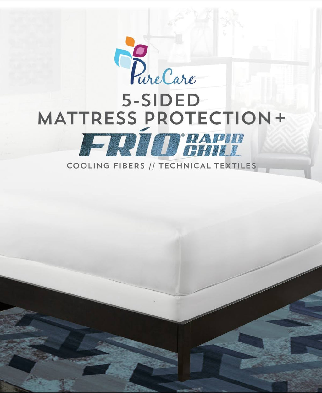 White Twin XL Mattress Protector V3978