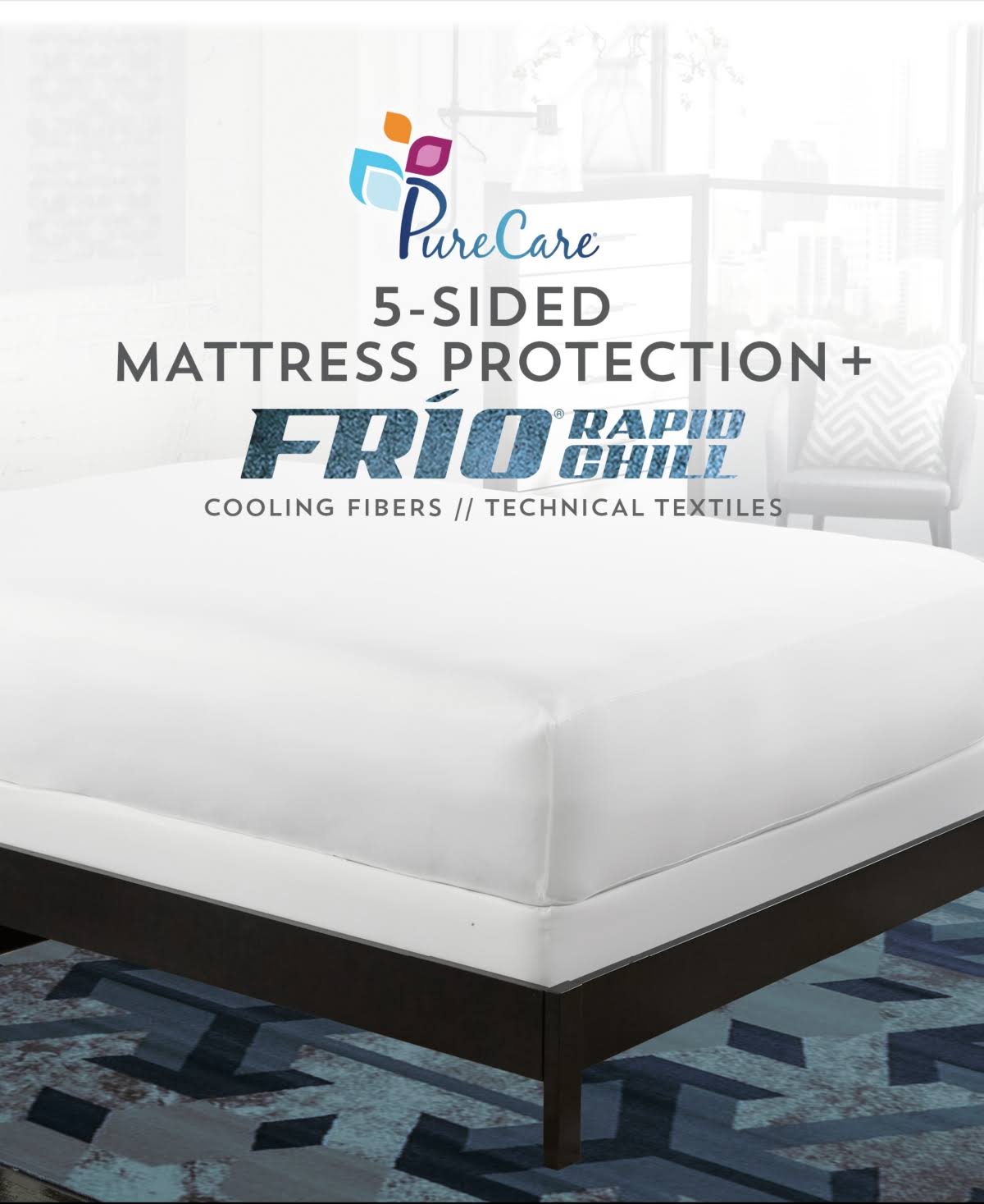 White Twin XL Mattress Protector V3978