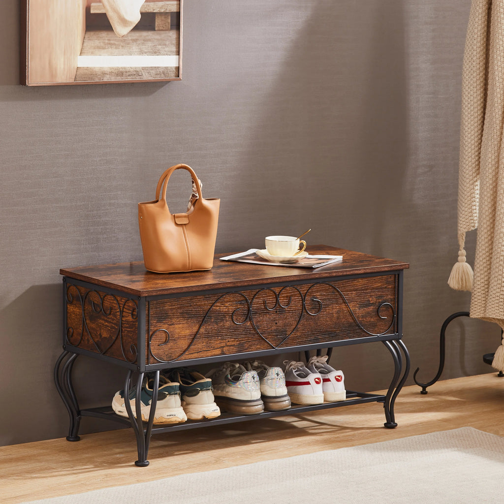 Shoe Rack Bench with Storage Shelf I5933