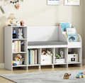 White Kids Bookshelf with Reading Nook X42829