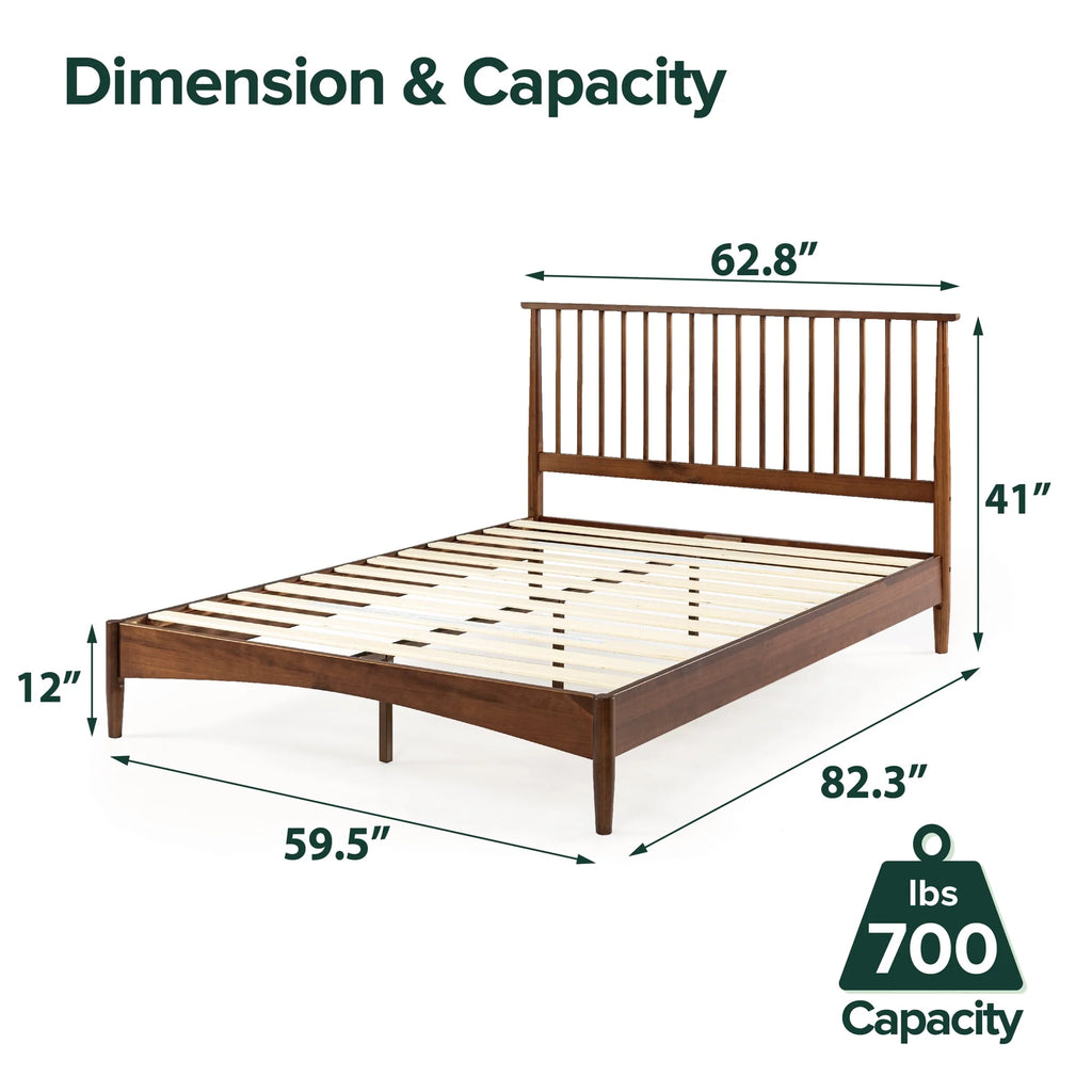 Queen Wood Platform Bed Frame N96812