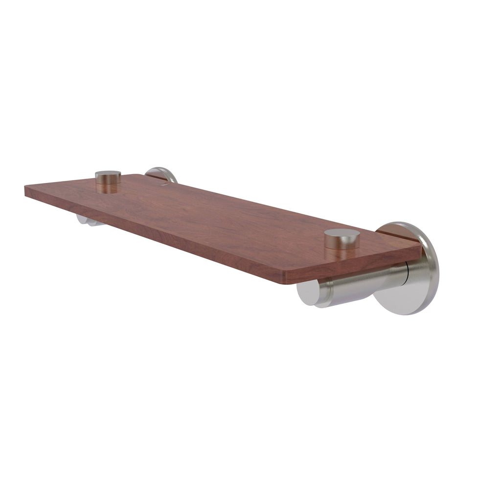 16 inch Solid IPE Ironwood Shelf Satin Nickel I144289