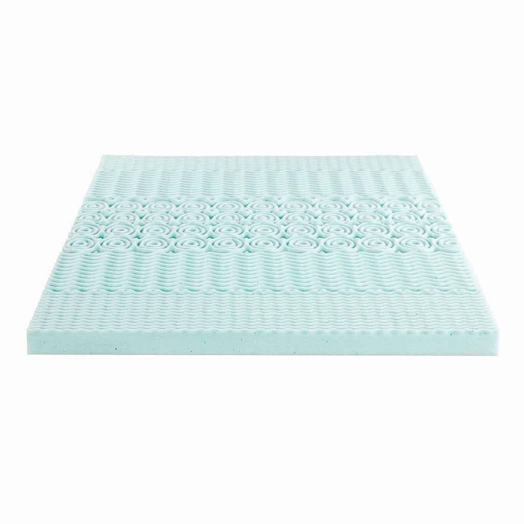4" 5-Zone Cooling Gel Memory Foam Mattress Topper U670772