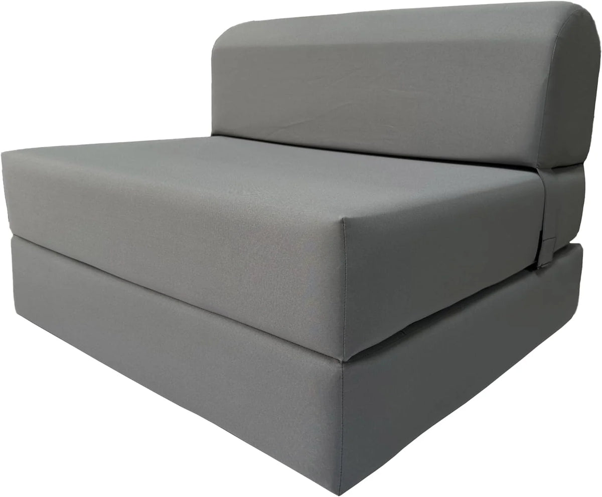 Folding Bed Sleeper Chair High Density Foam Gray A889734