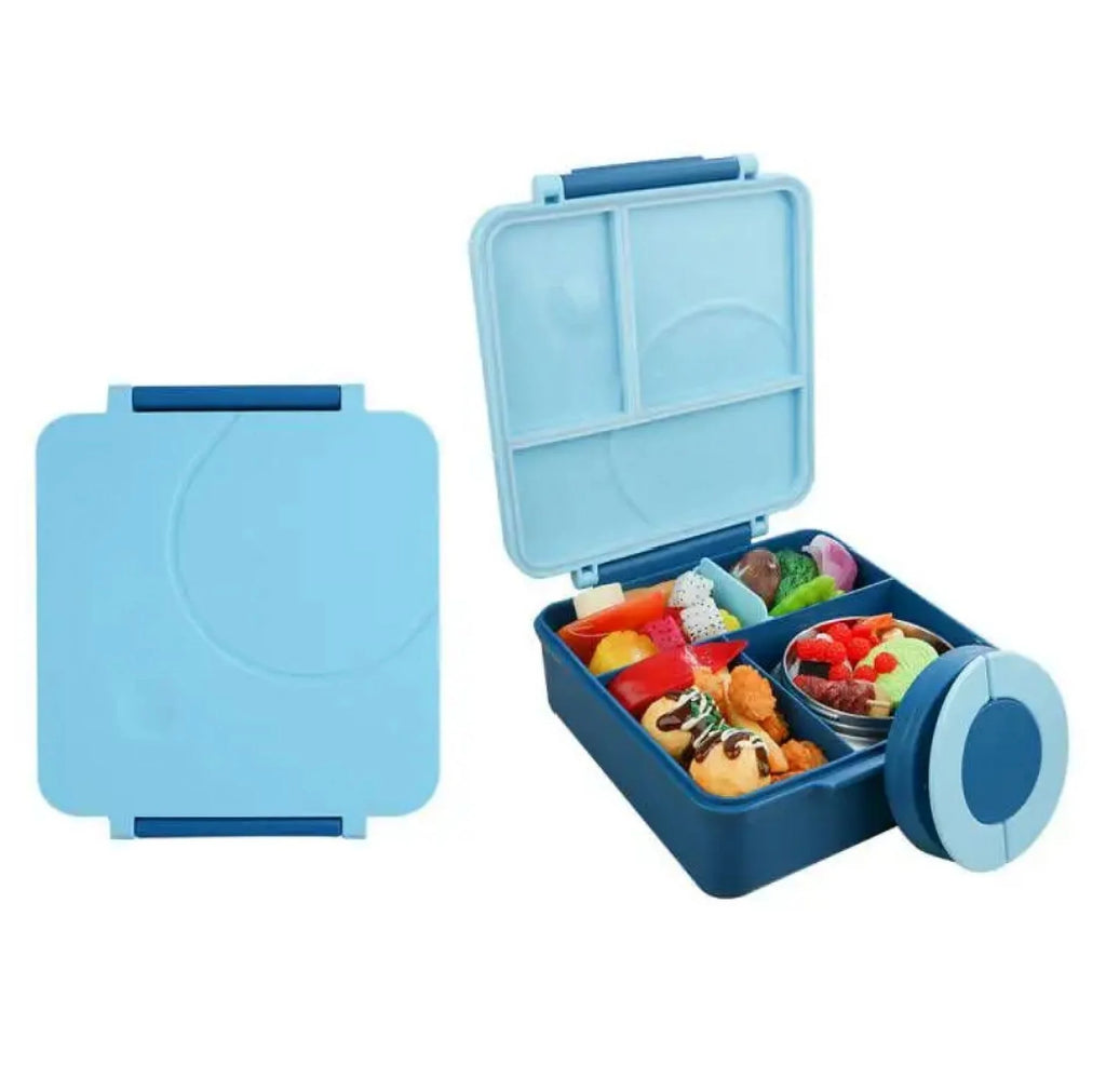 Blue Leak Proof Bento Box with Thermos Food Jar B86016