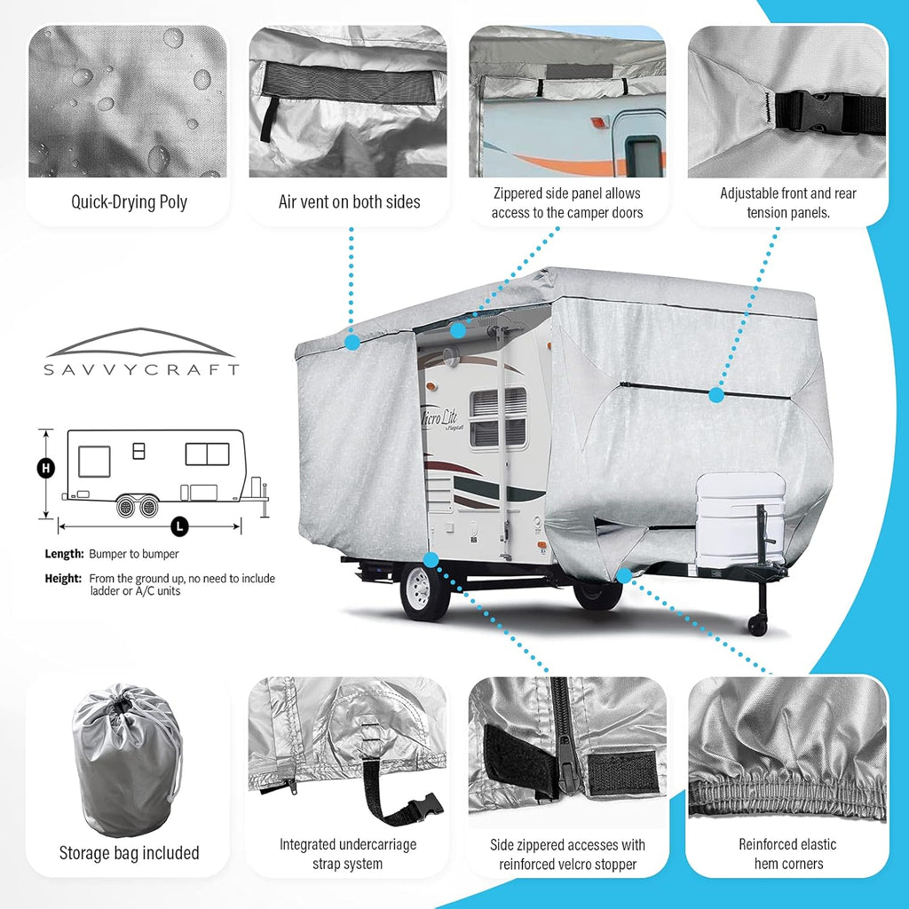 Travel Trailer RV Cover 17'-18'L M2584
