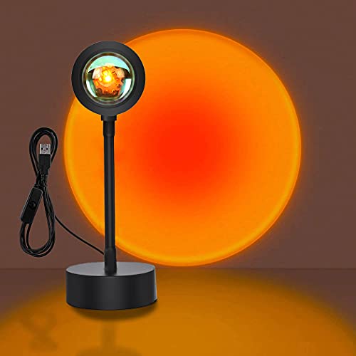 Sunset Lamp with Remote Control, 16 Colors Night Light 180° Rotation C8134