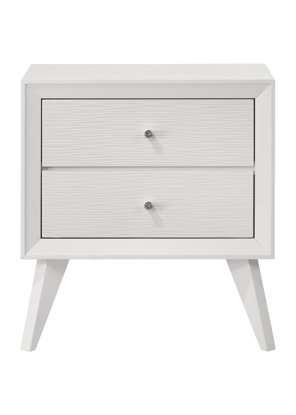White 2 Drawer Night Stand S288