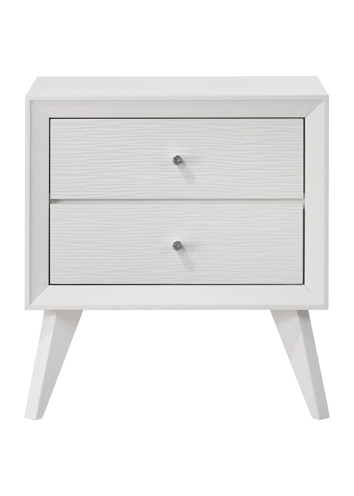 White 2 Drawer Night Stand S288