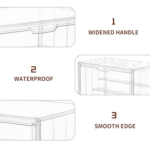 Acrylic 3 Layer Adjustable Display Case with Magnetic Door 2Pack R585