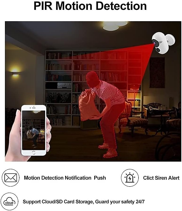 1080P Battery Powered Wireless Security Camera with Night Vision Y85662