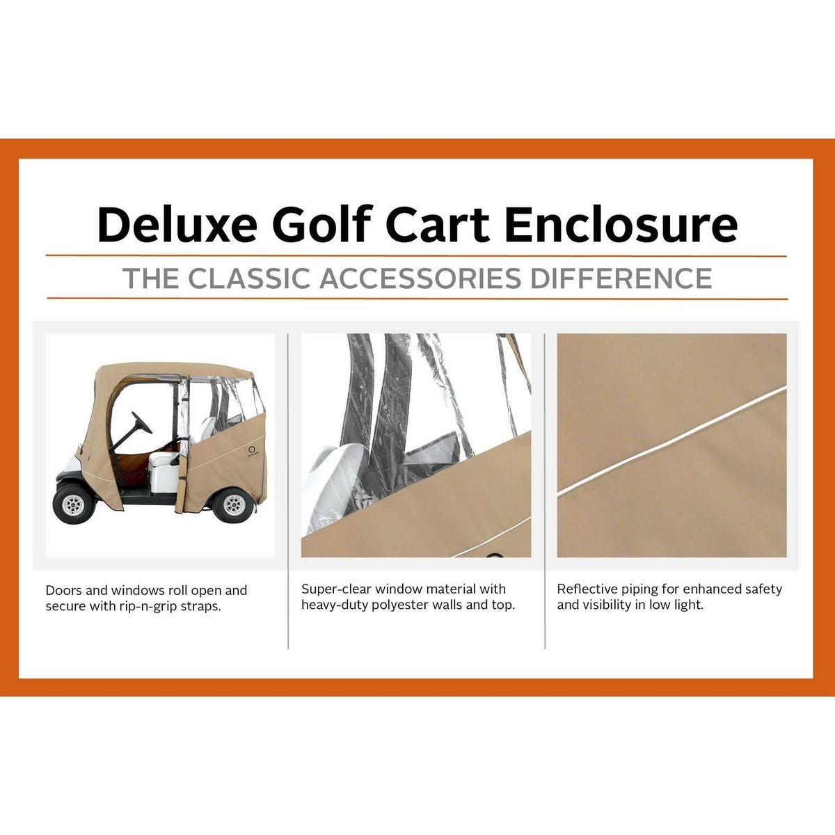 Khaki Golf Cart Enclosure U2224