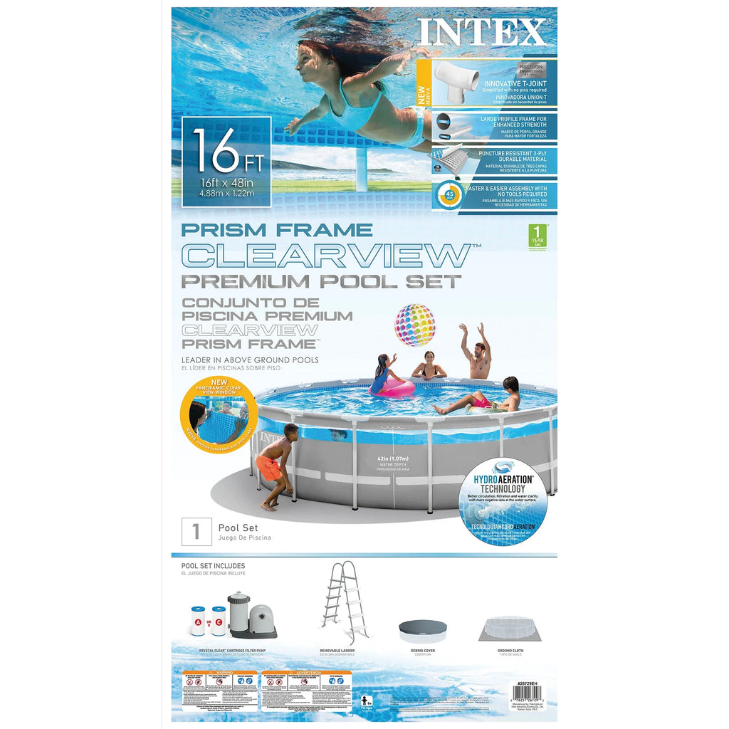 16ft x 48in Above Ground Swimming Pool Set D651