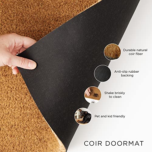 Natural Coir Doormat 18x30 W494